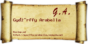 Győrffy Arabella névjegykártya